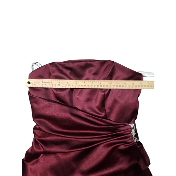 David's Bridal Burgundy Dress Women's Size 4 - Picture 8 of 8